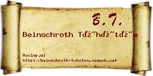 Beinschroth Töhötöm névjegykártya